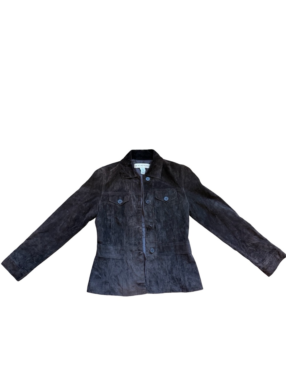 WOMENS GENUINE LEATHER JACKET SIZE 4 APOSTROPHE CHOCOLATE BROWN